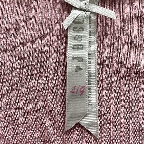 SzL Jo & Co Light pink ribbed V neck Long sleeve GUC - Picture 6 of 9